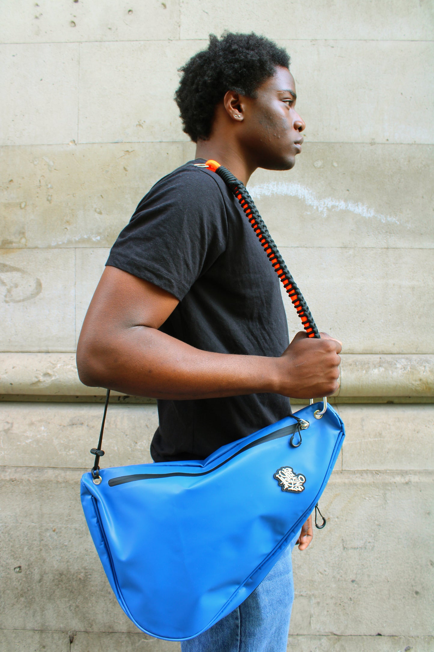 Waterproof Triangle sling back Bag Blue