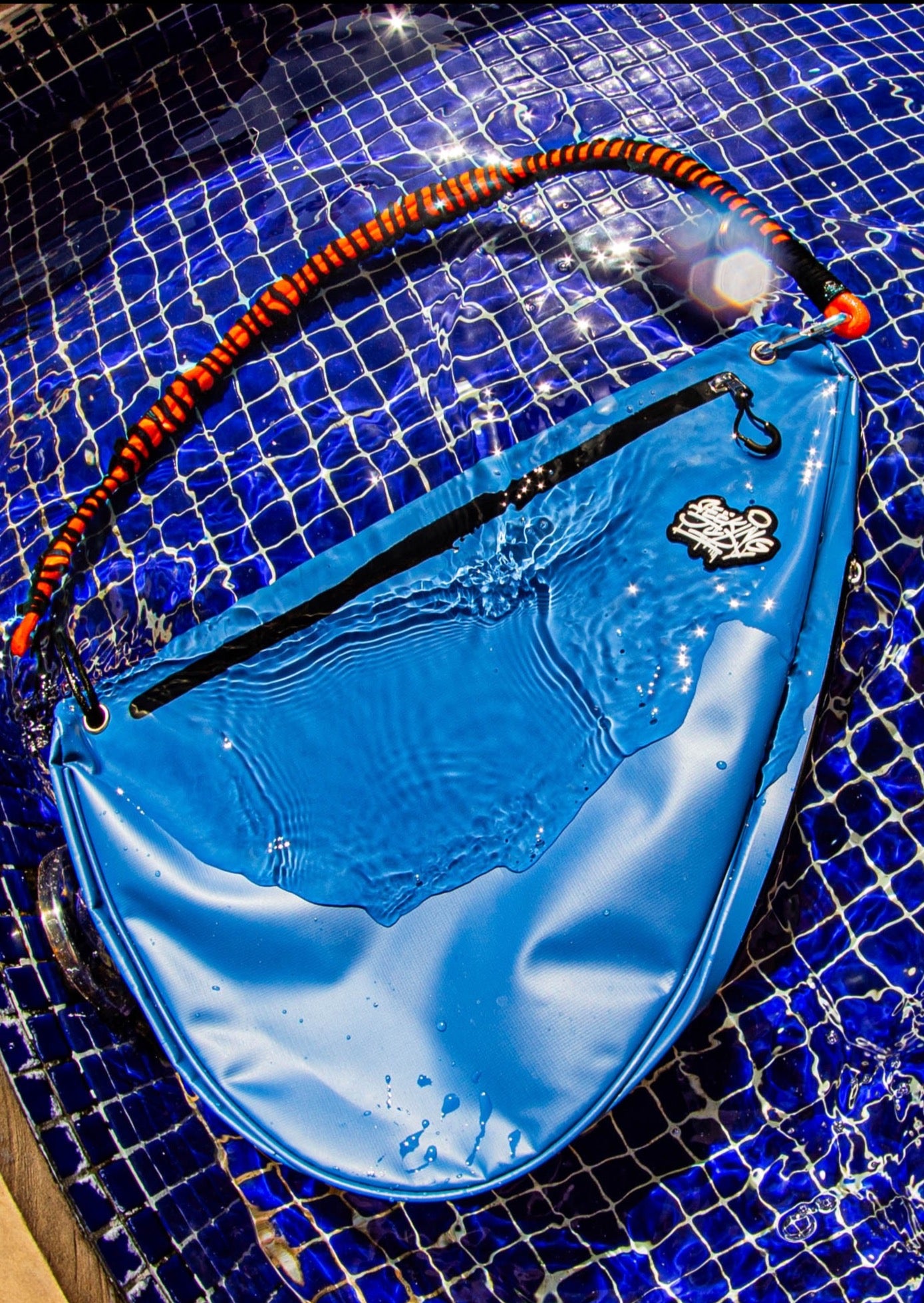 Waterproof Triangle sling back Bag Blue