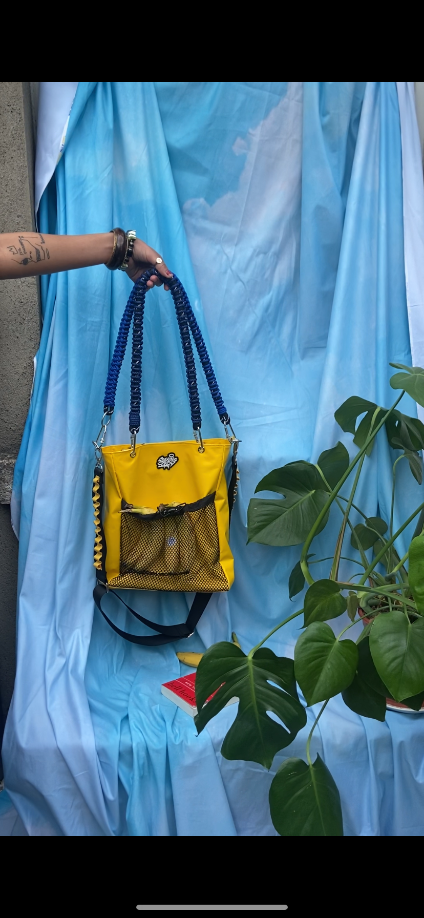 Waterproof tote yellow
