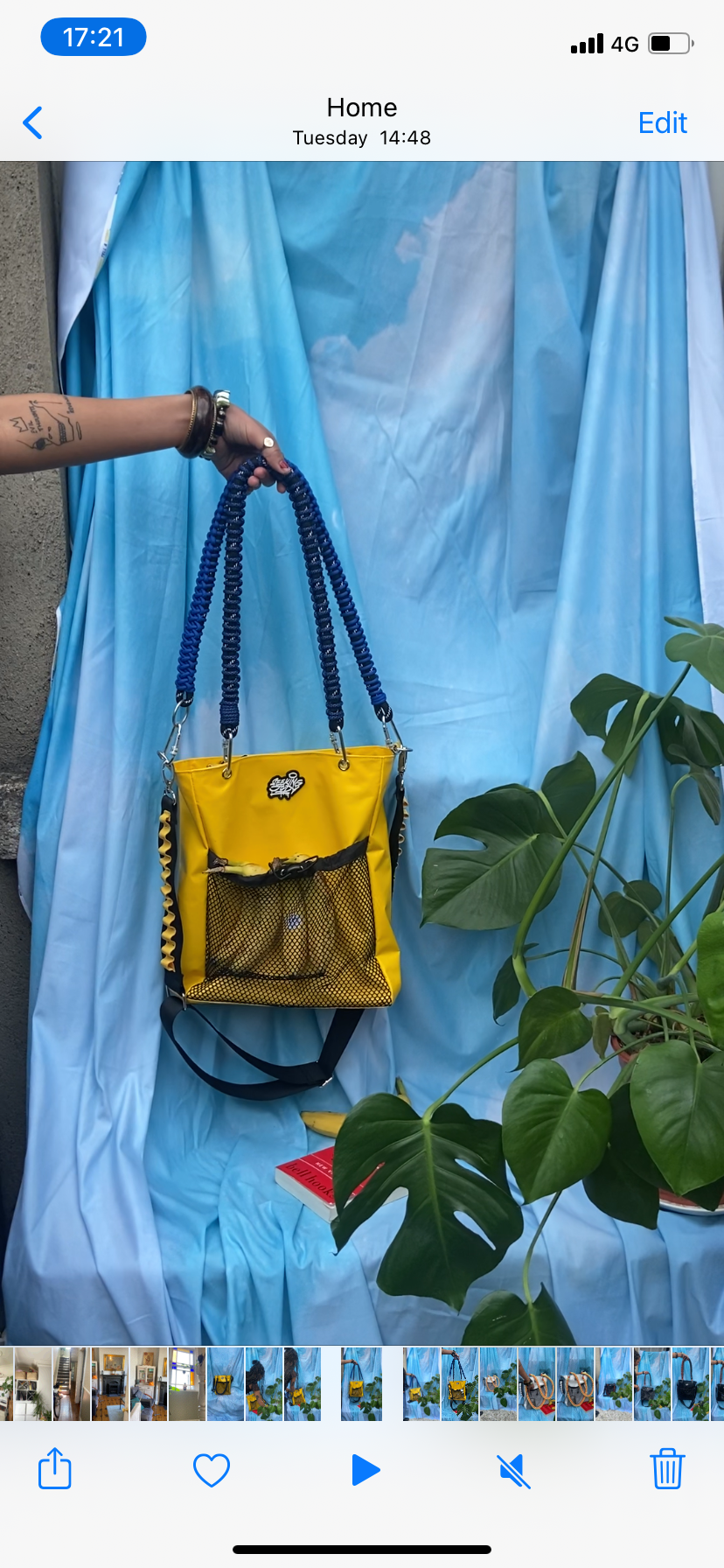 Waterproof tote yellow