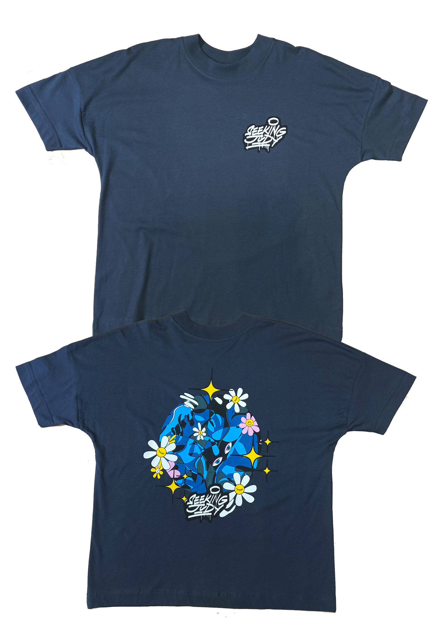 'Night Forest' Navy Organic T-shirt