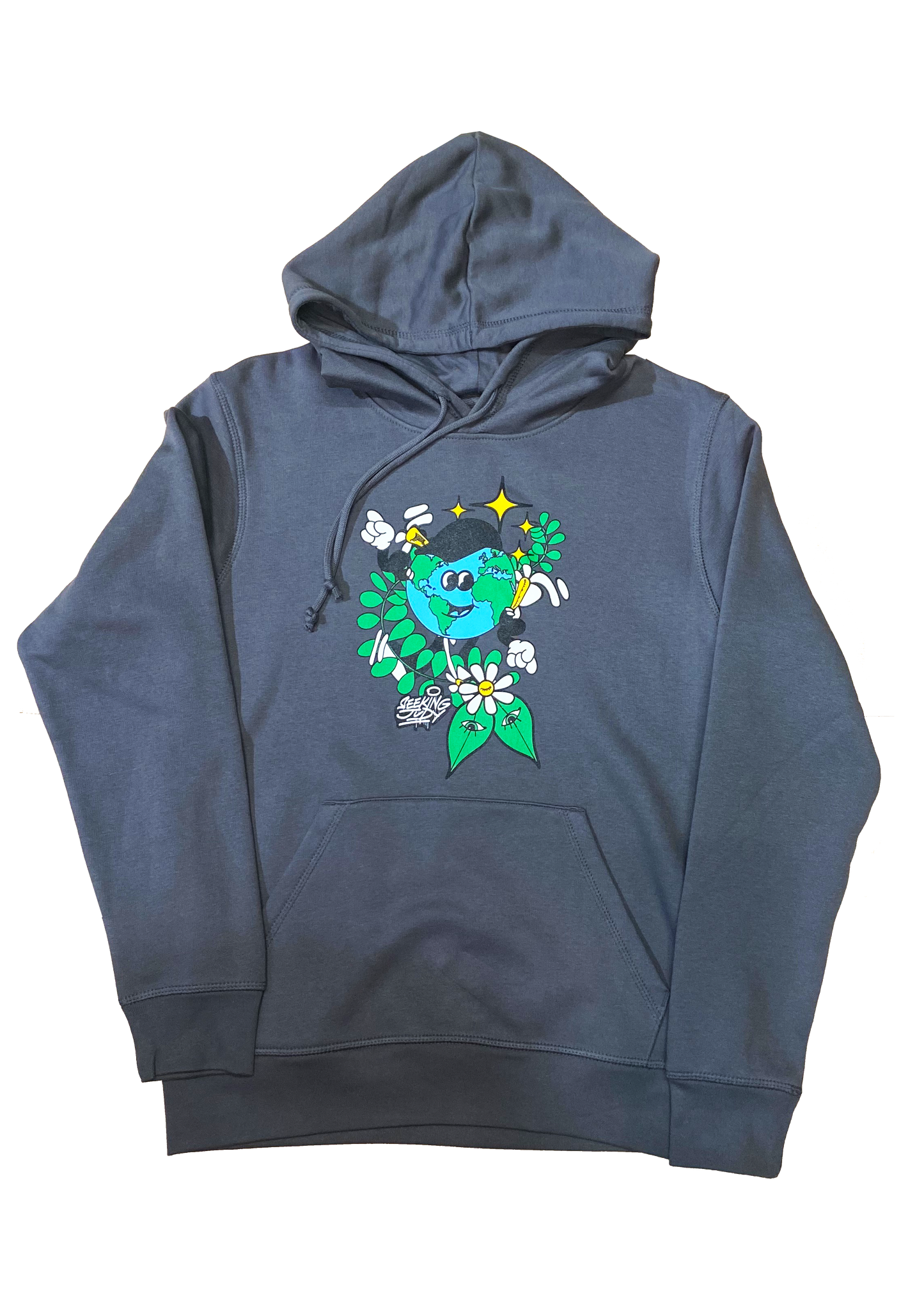 'Dancing World' Charcoal Organic sweatshirt