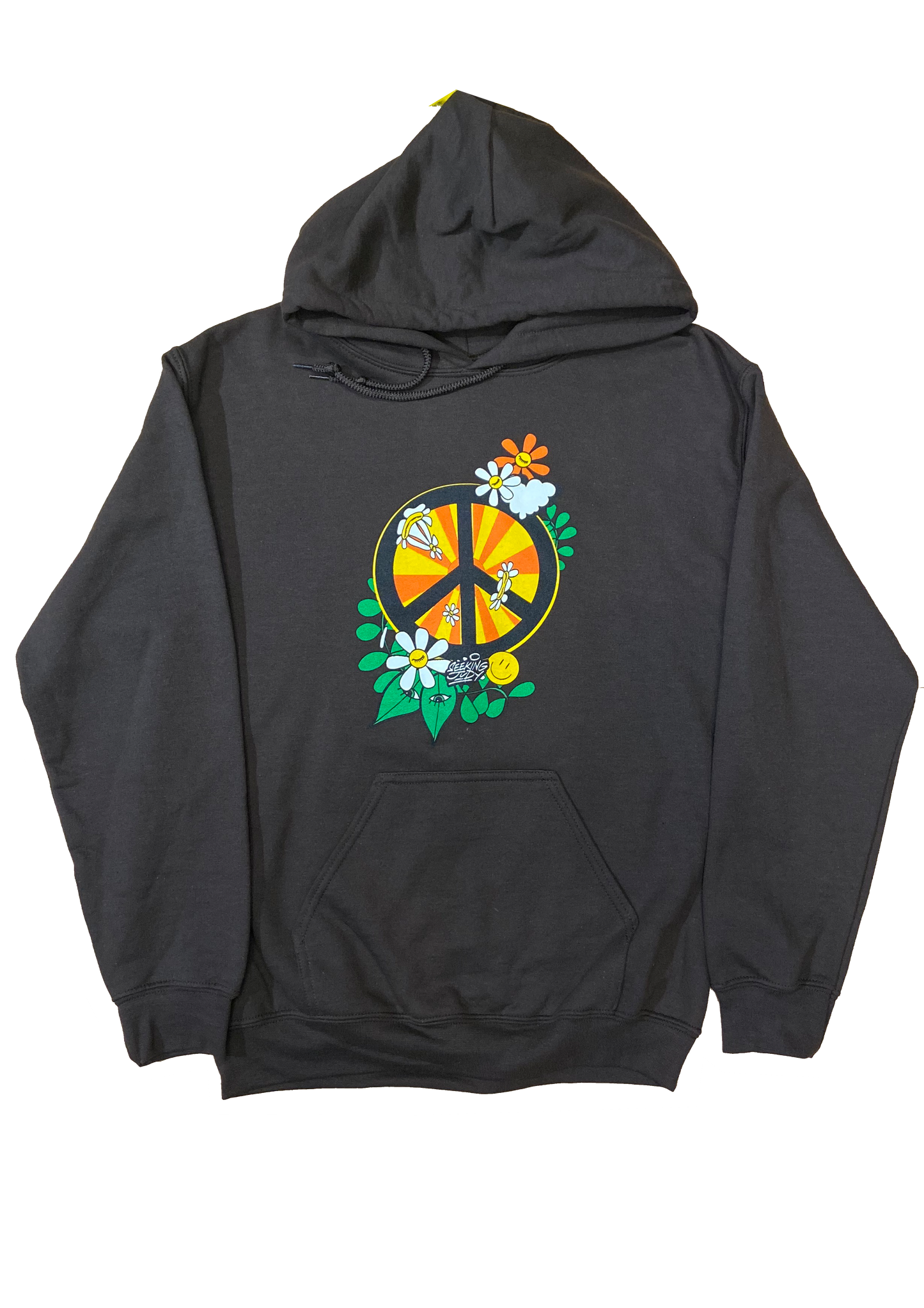 'Peace and Sunshine' Chocolate brown hoodie
