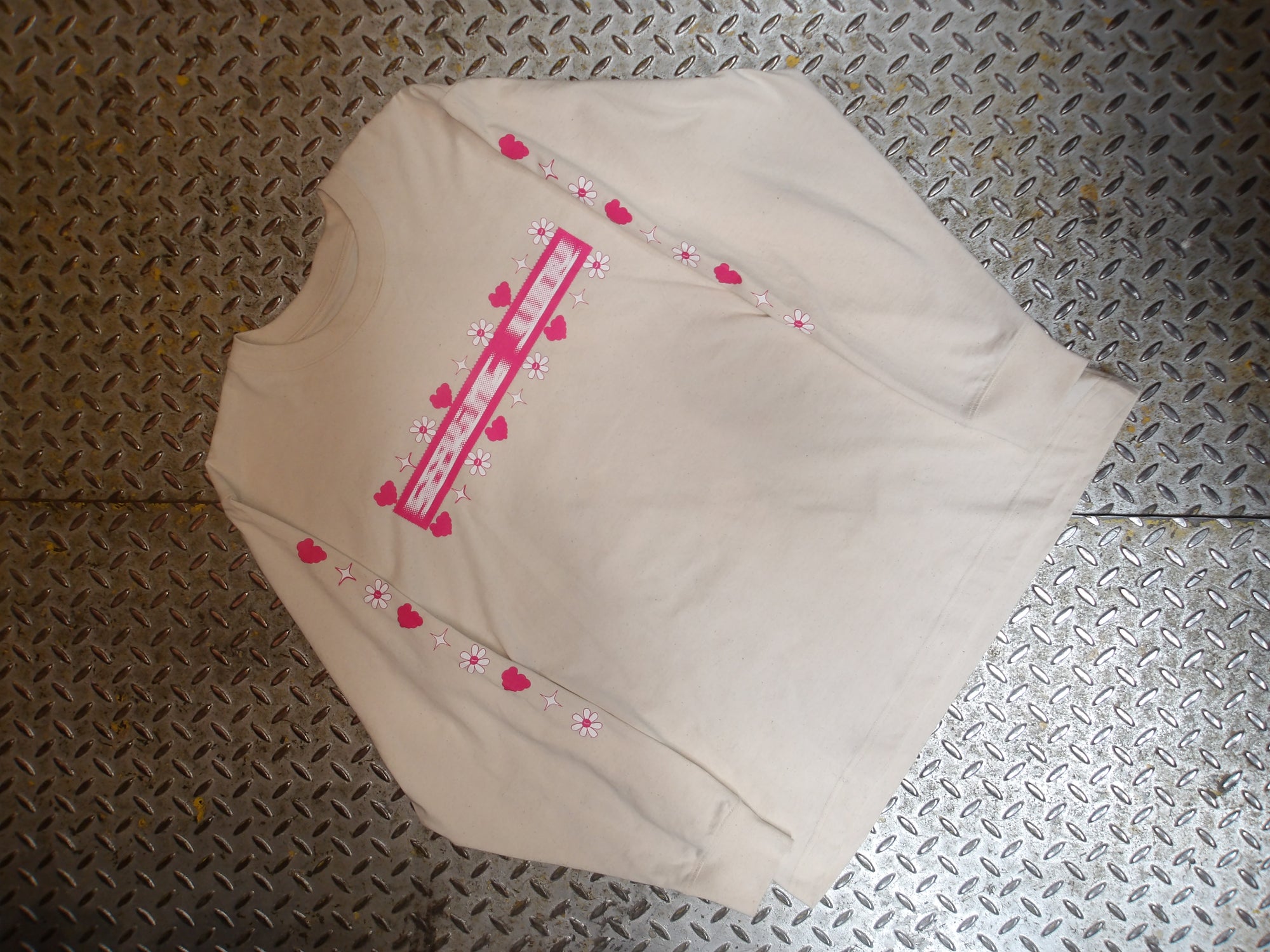 'Speed run’ Natural cotton  oversized T-shirt 6