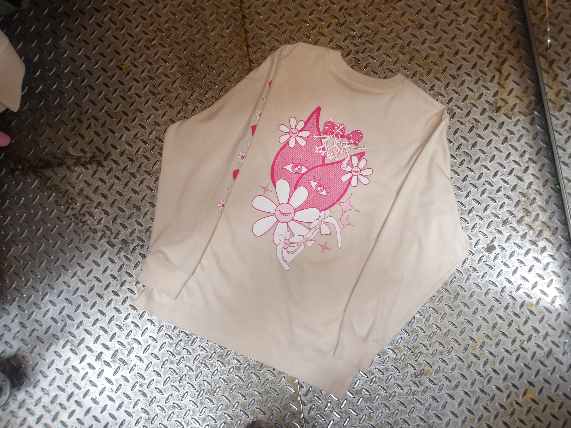 'Speed run’ Natural cotton  oversized T-shirt 6