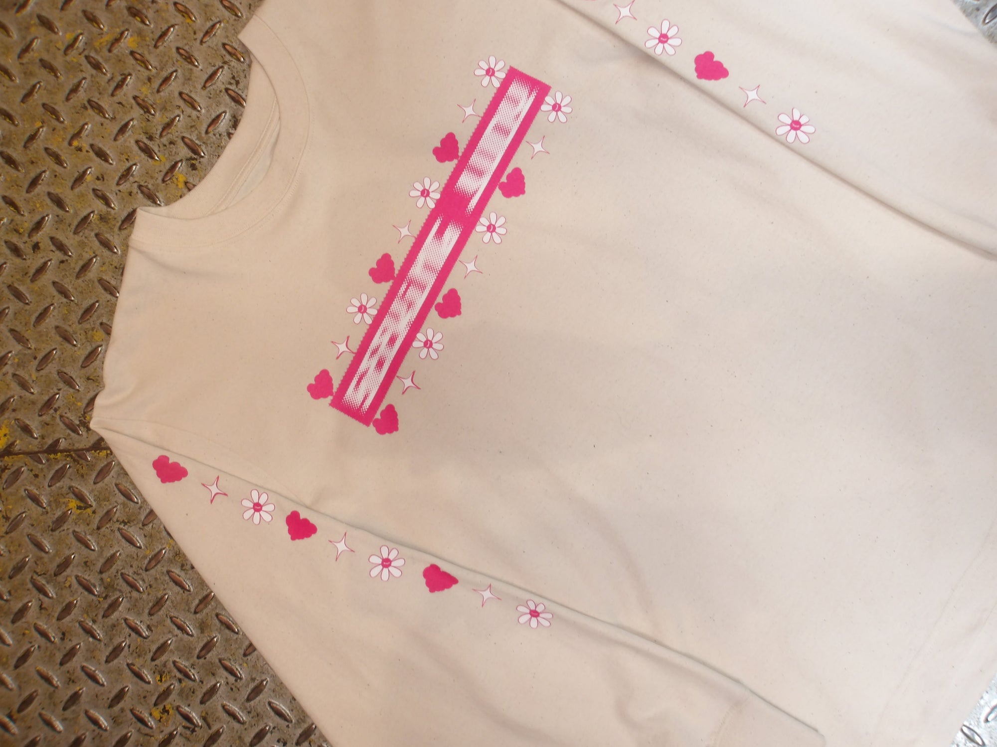 'Speed run’ Natural cotton  oversized T-shirt 6