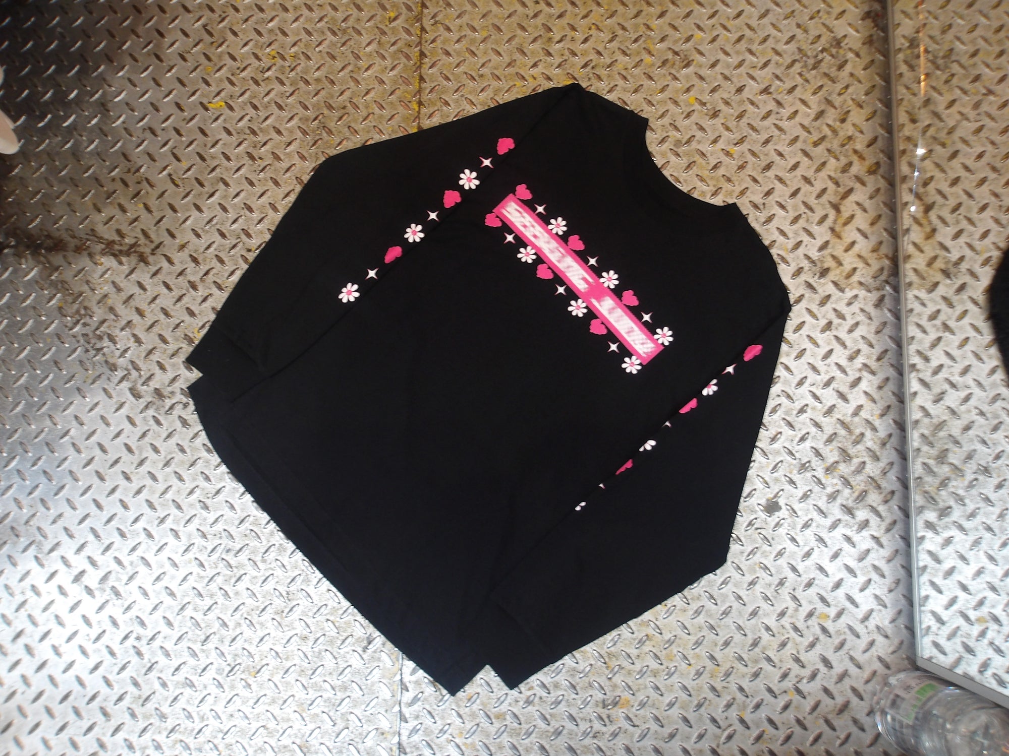 'Speed Run' Long Sleeve T-shirt in Organic Cotton Black