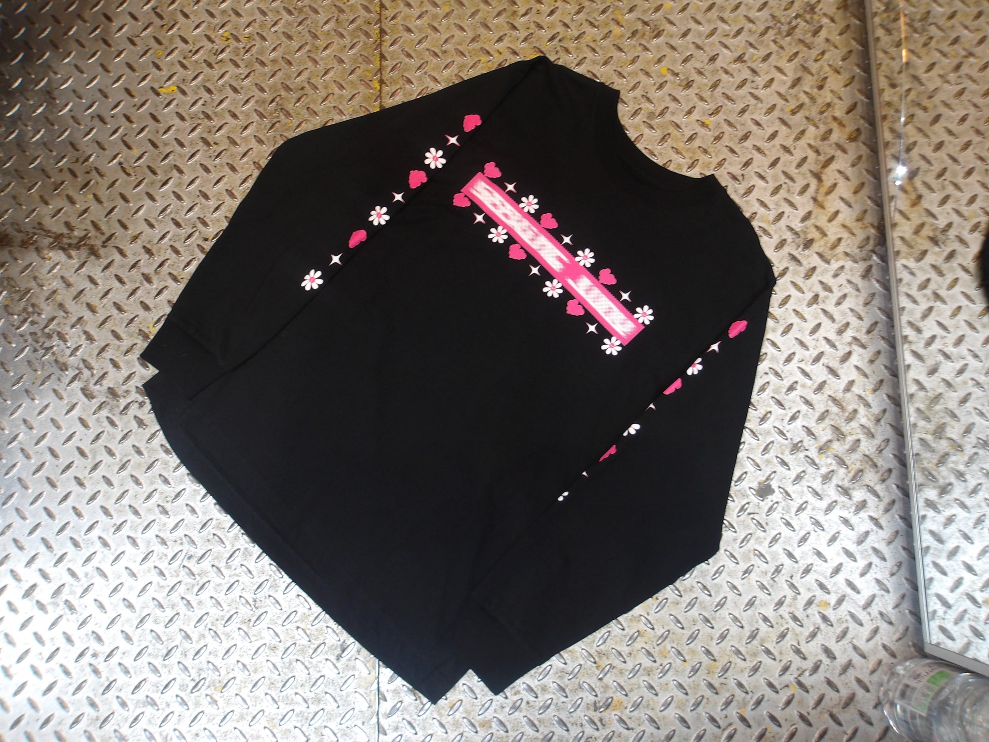 'Speed Run' Long Sleeve T-shirt in Organic Cotton Black
