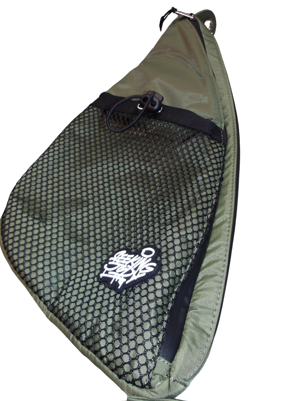 KHAKI DOUBLE ZIP MINI SLING BAG