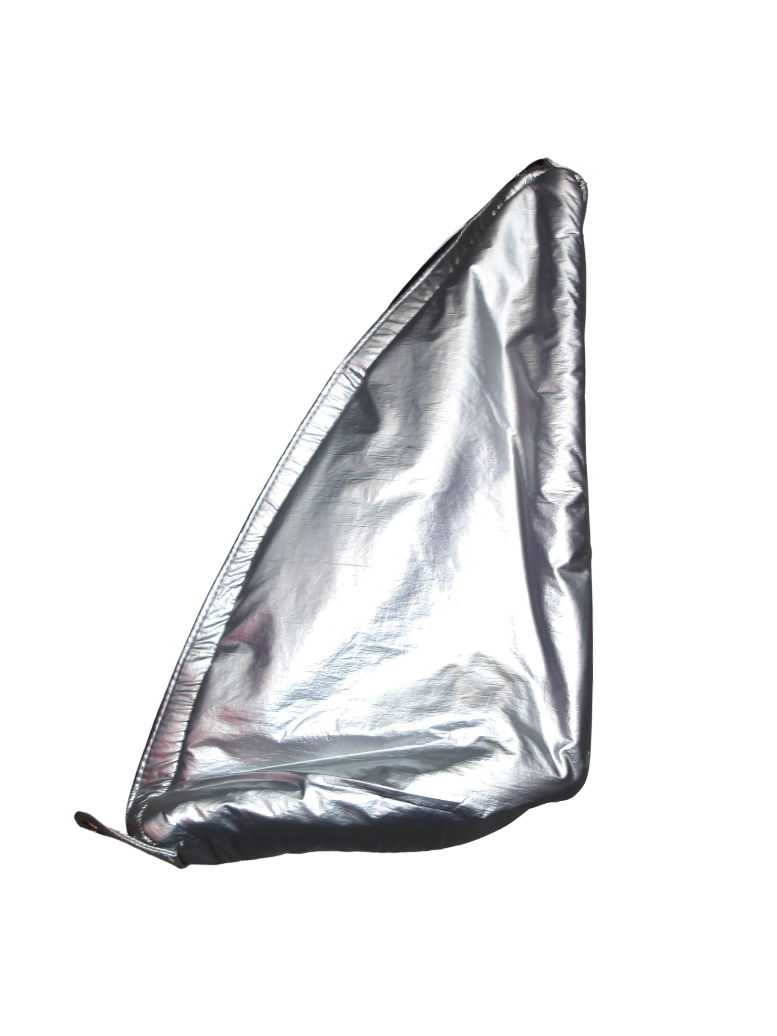 SILVER DOUBLE ZIP MINI SLING BAG