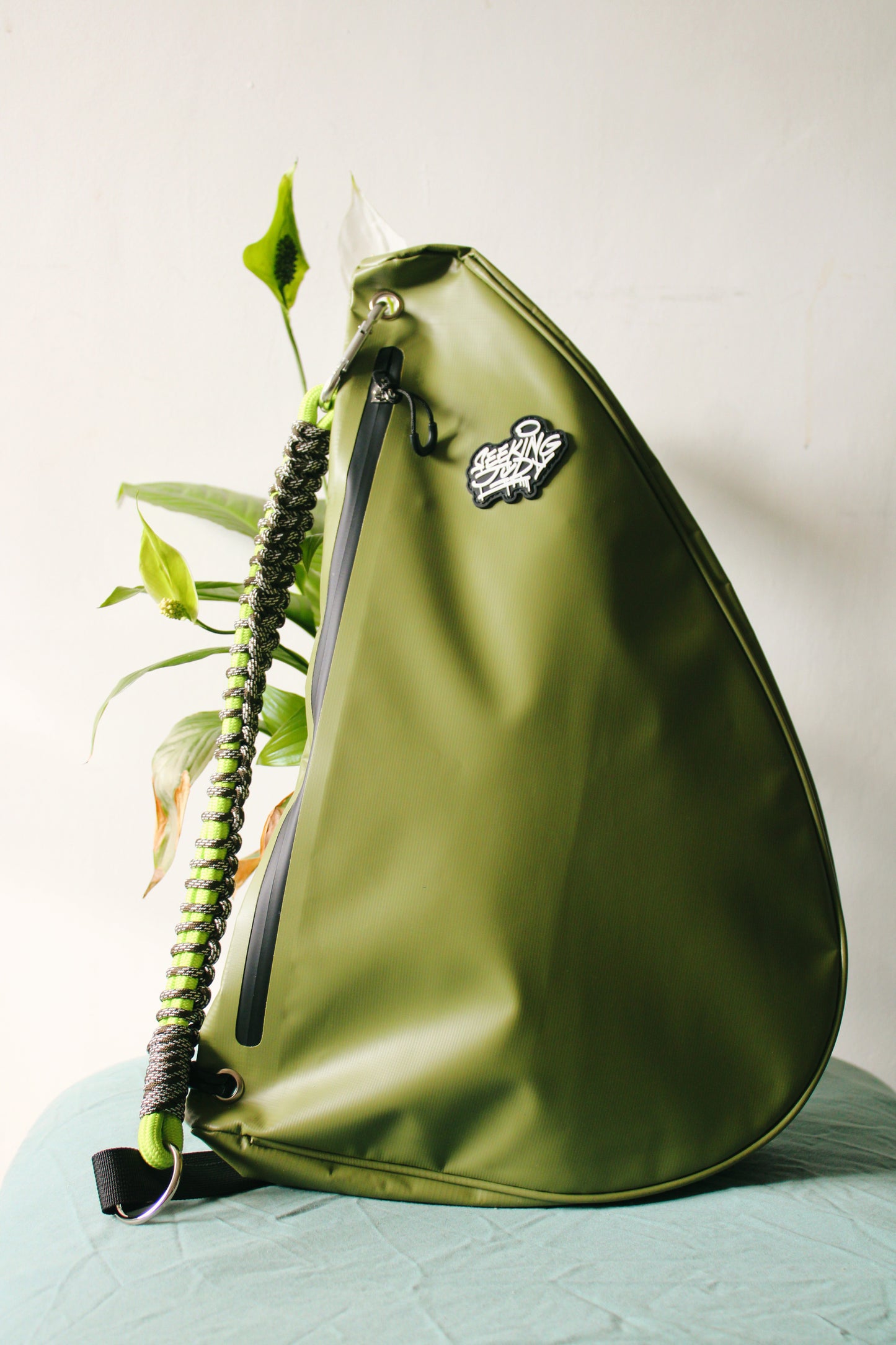 Waterproof Triangle sling back Bag khaki