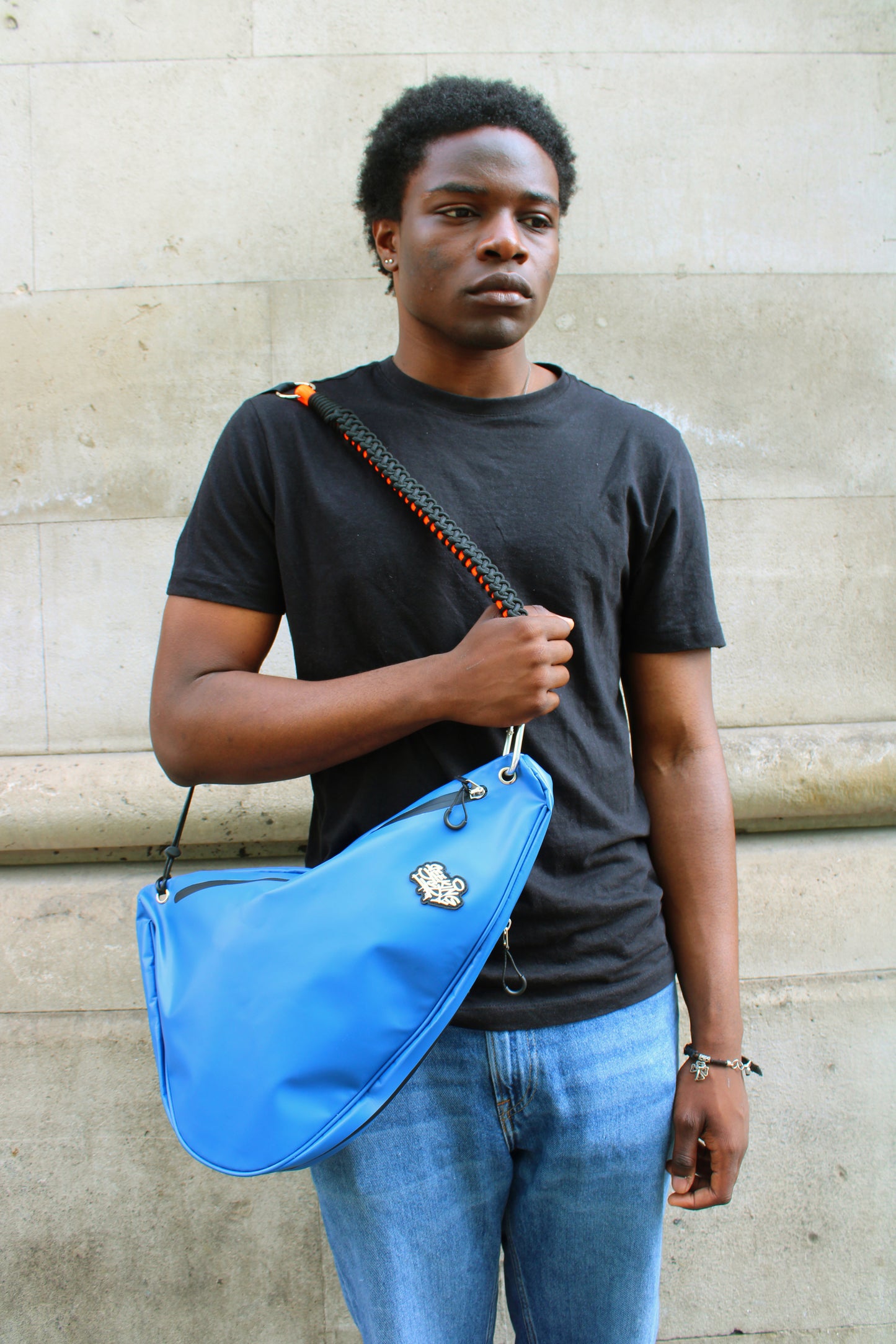 Waterproof Triangle sling back Bag Blue