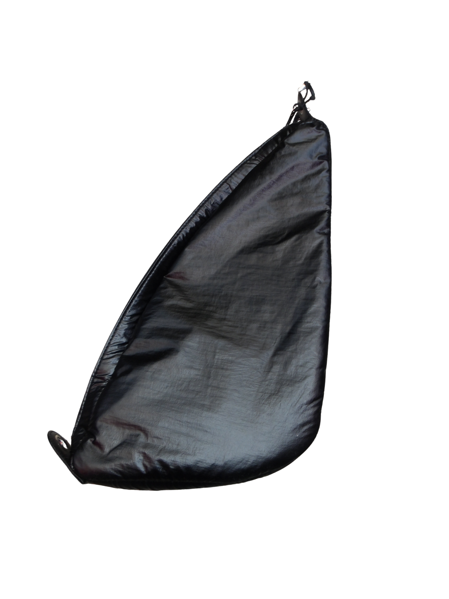 BLACK DOUBLE ZIP MINI SLING BAG
