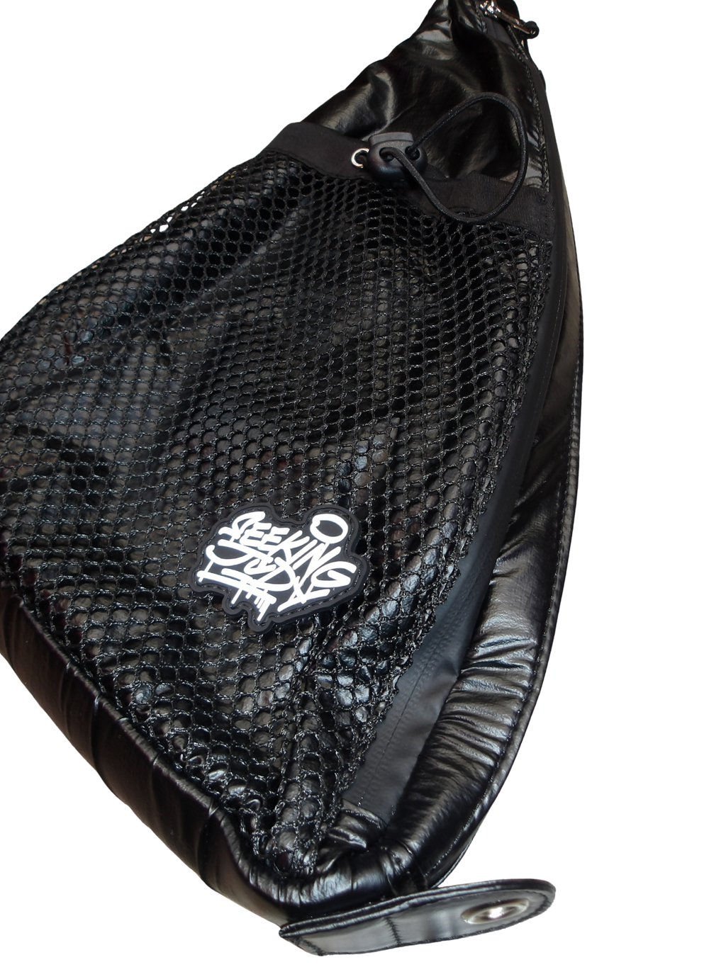 BLACK DOUBLE ZIP MINI SLING BAG