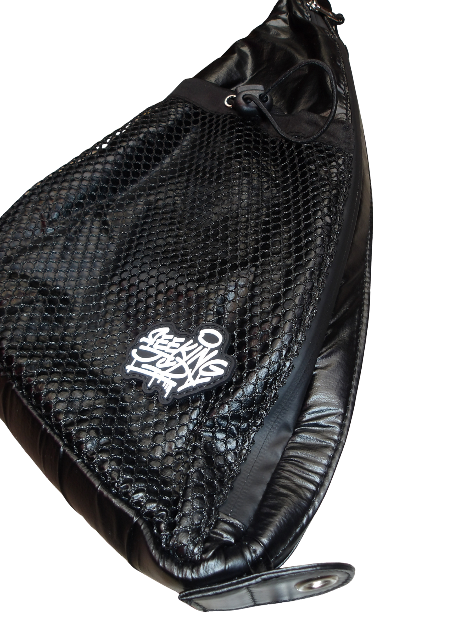 BLACK DOUBLE ZIP MINI SLING BAG