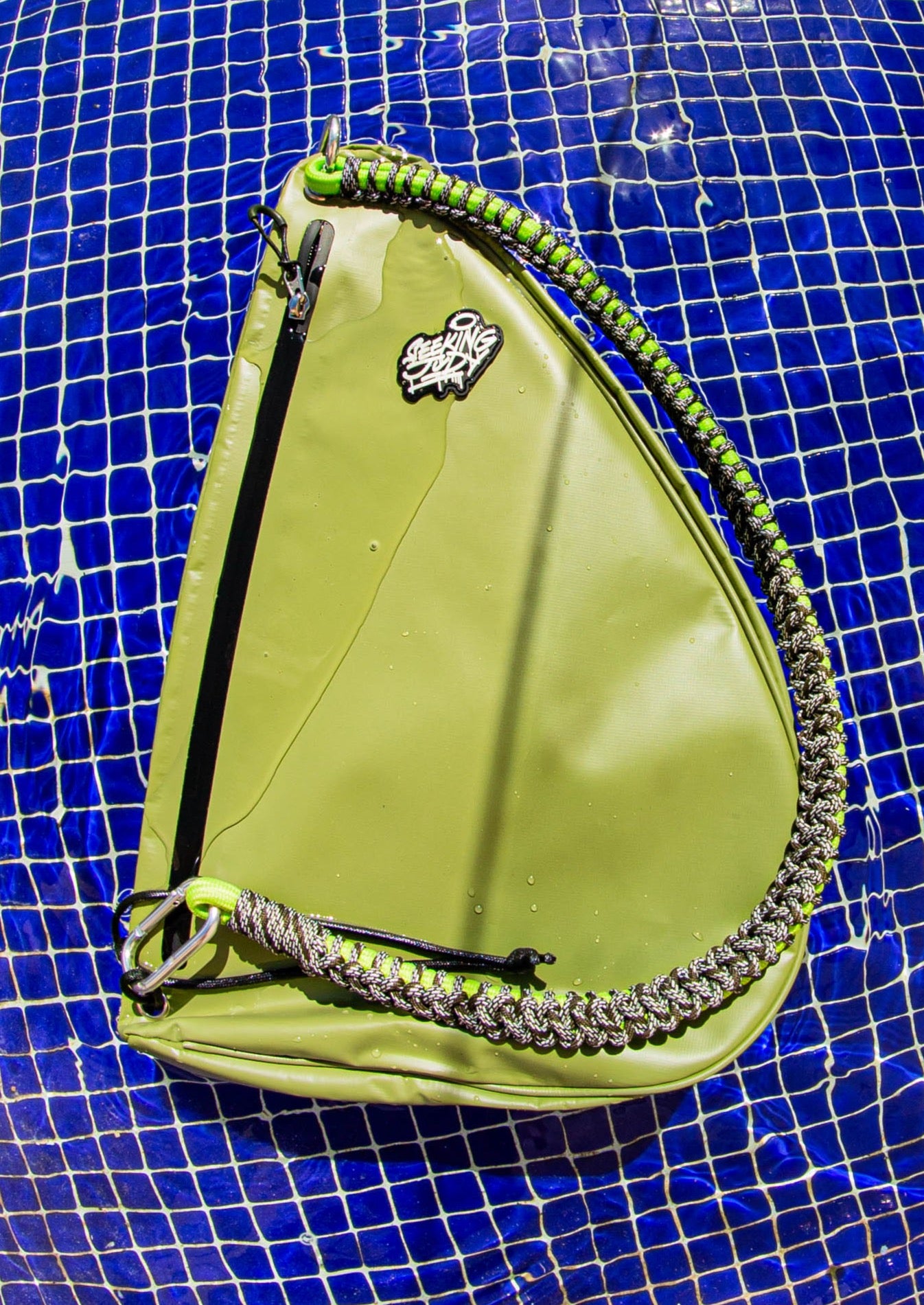 Waterproof Triangle sling back Bag khaki