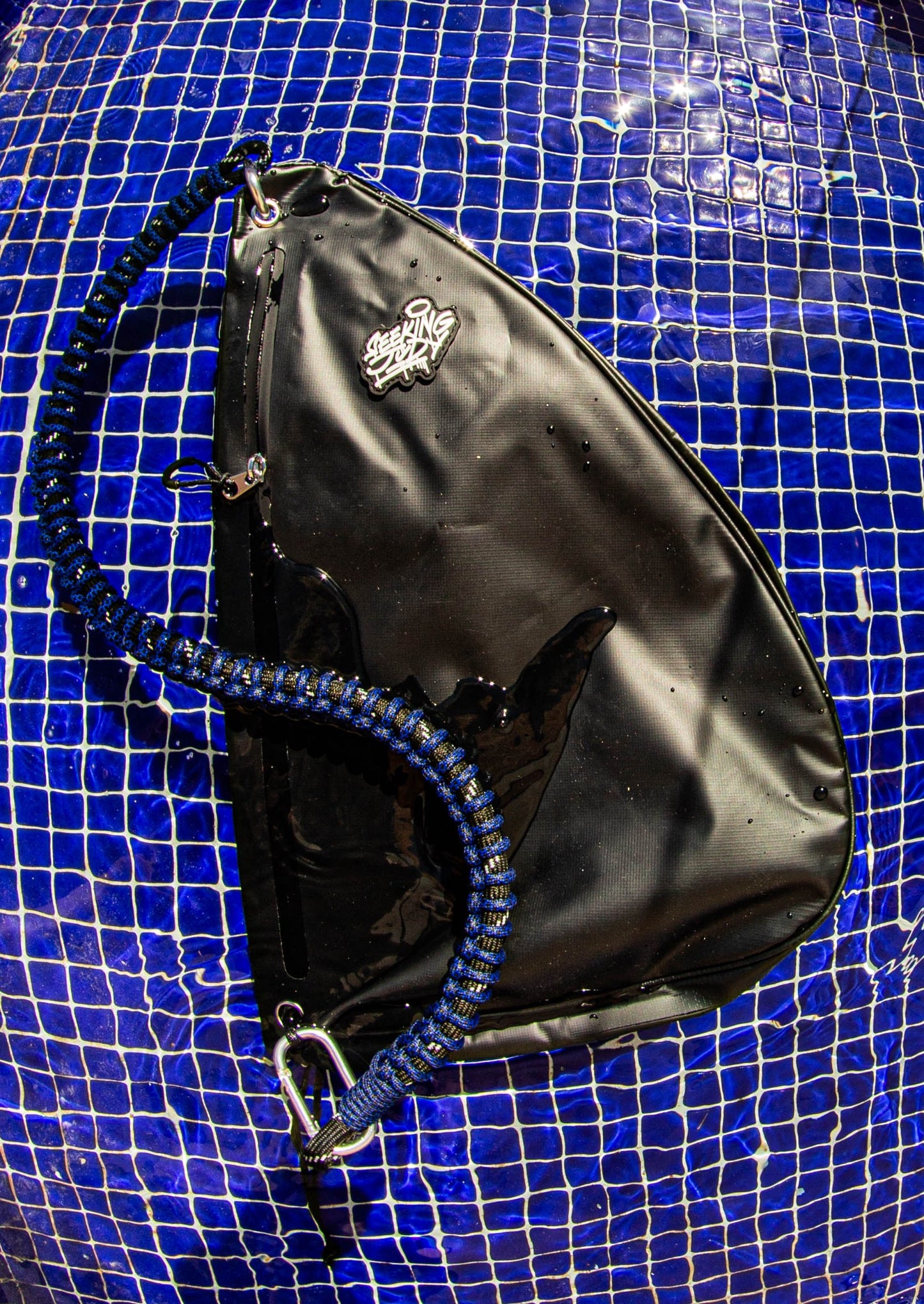 Waterproof Triangle sling back Bag Black