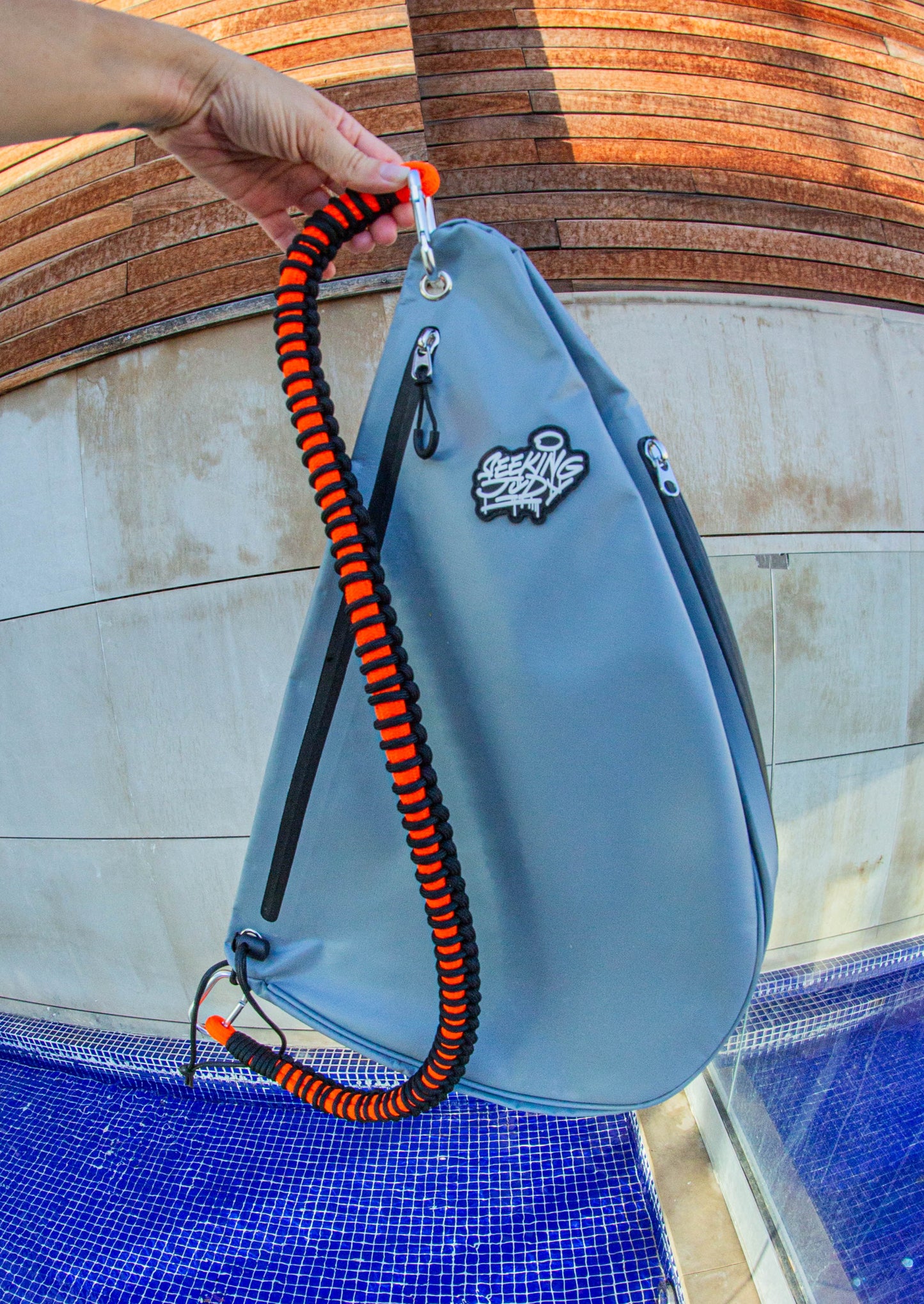 Waterproof Triangle sling back Bag Grey