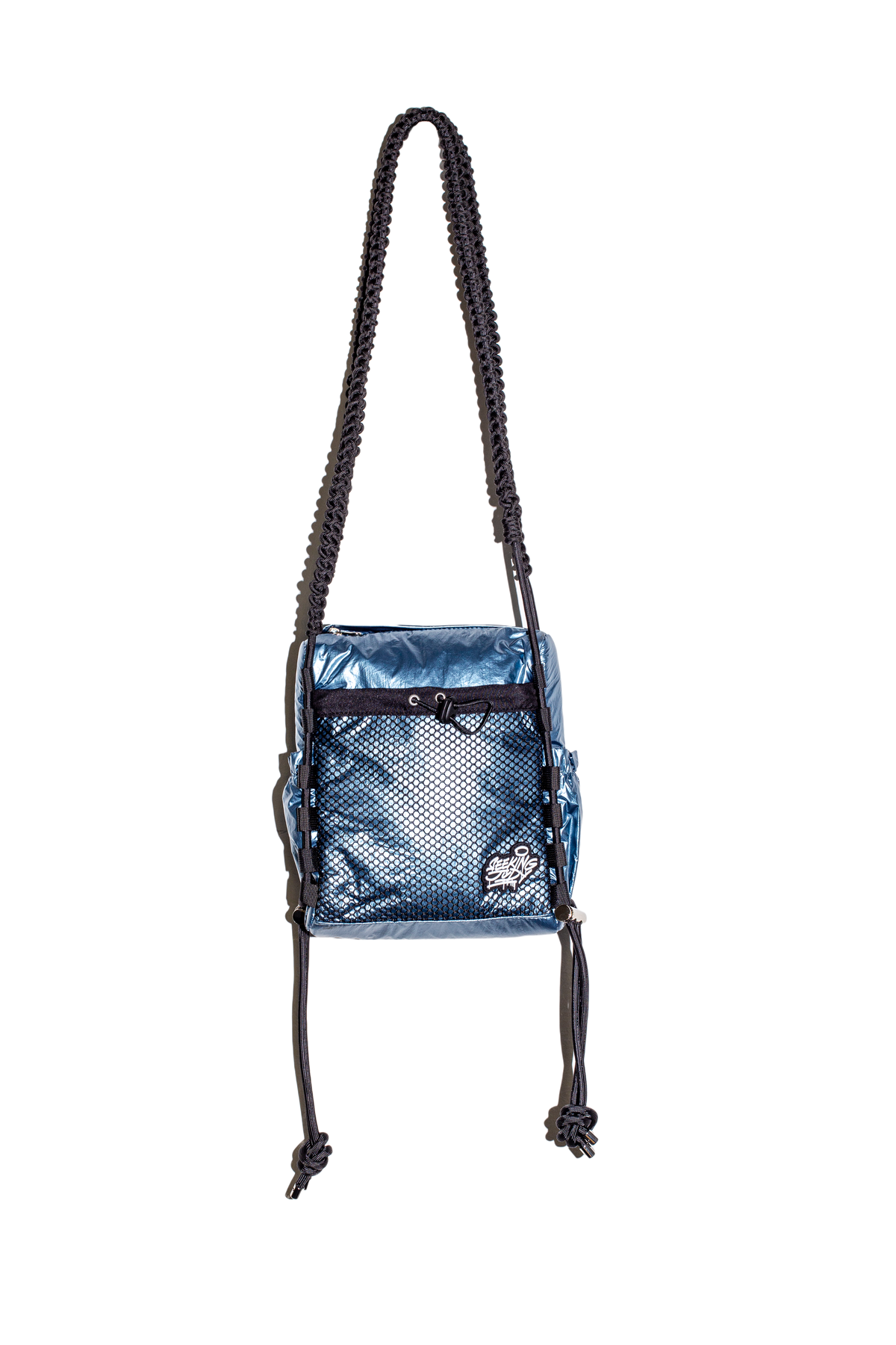 'Rain proof' Small Metallic Bag Blue
