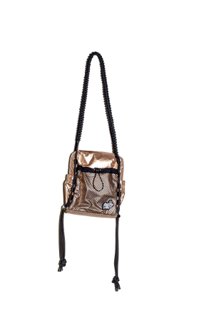 'Rain proof' Small Metallic Bag Gold