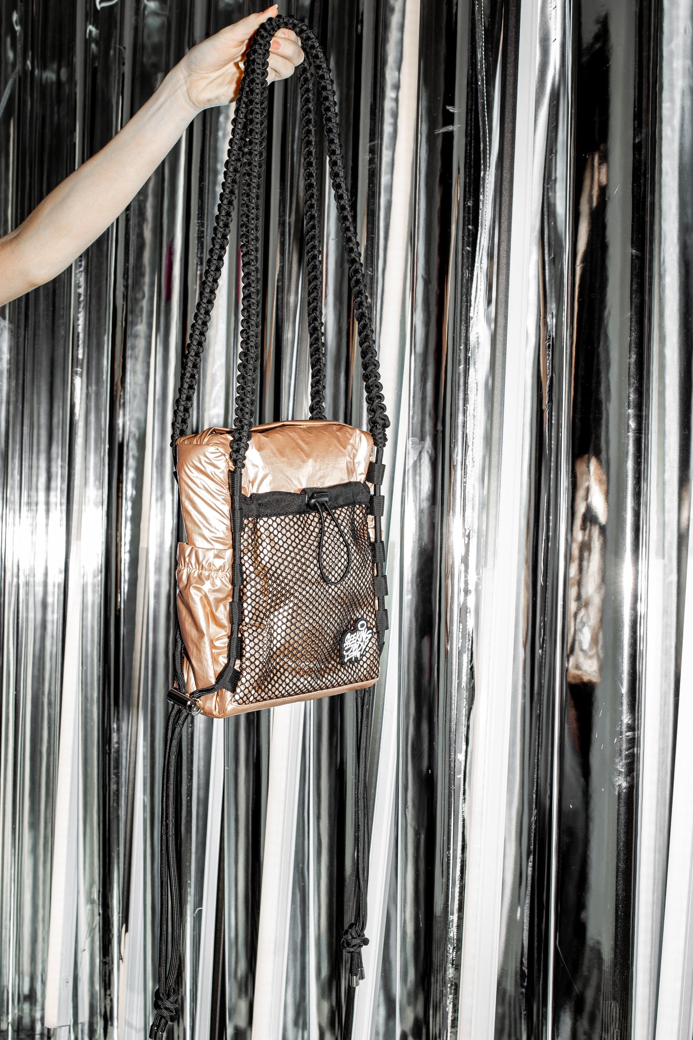 'Rain proof' Small Metallic Bag Gold