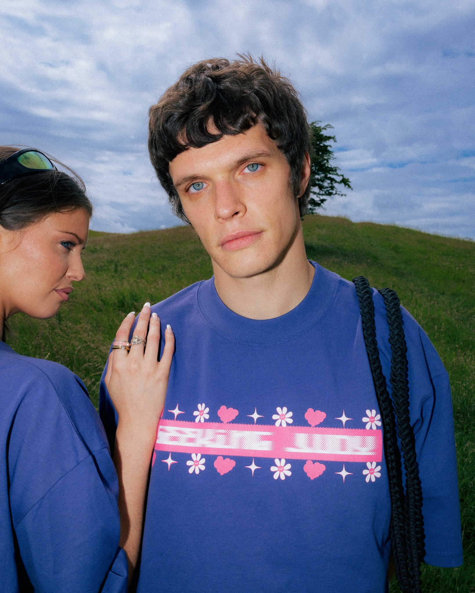 'Speed Run' Purple T-shirt in Organic Cotton