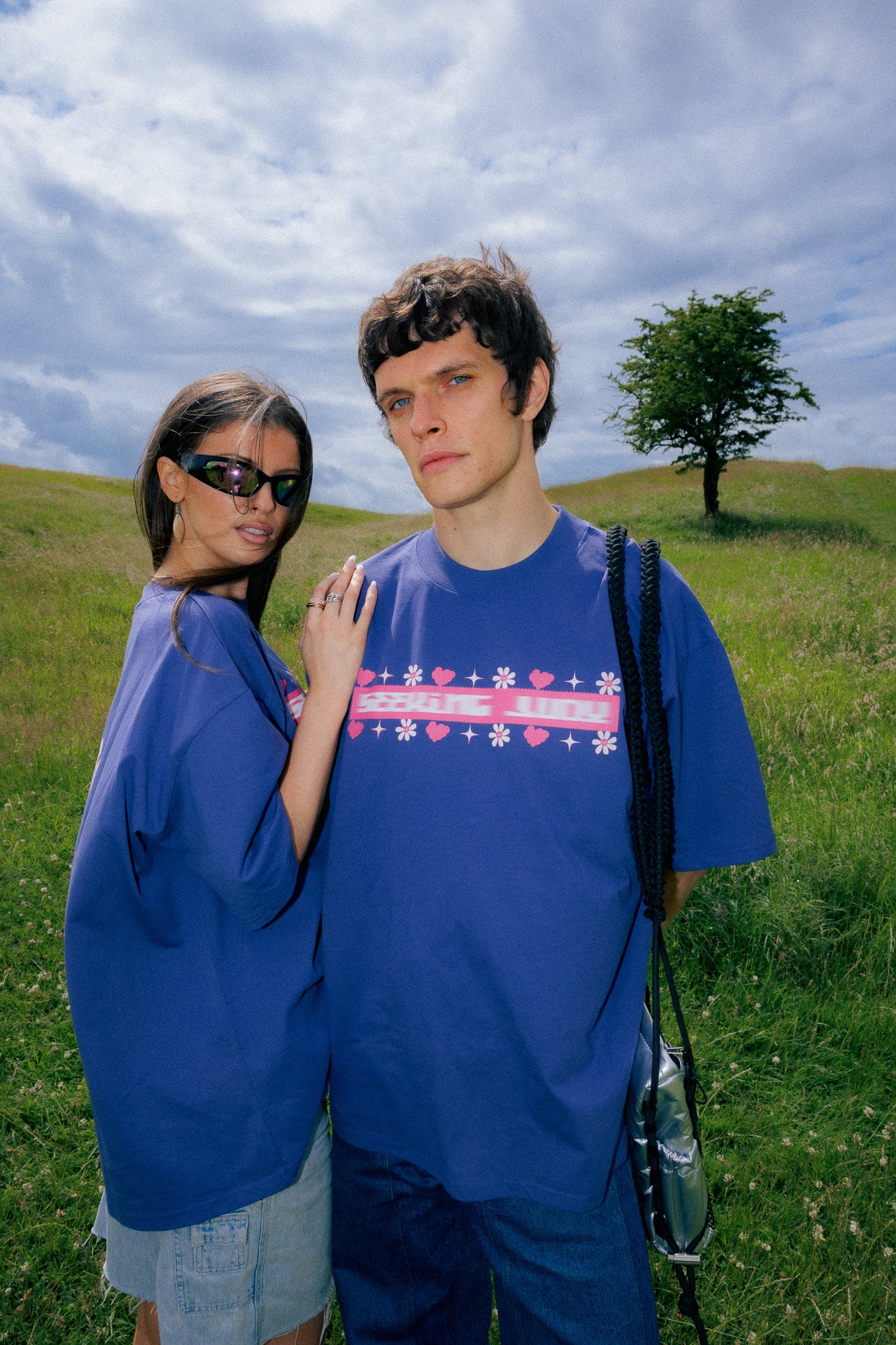 'Speed Run' Purple T-shirt in Organic Cotton