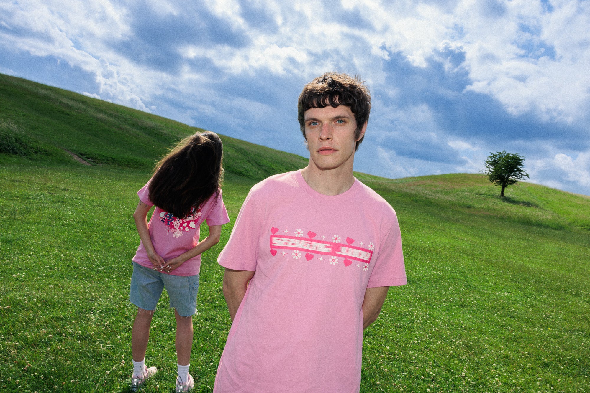'Dancing for Dopamine' Organic Cotton Pink T-shirt