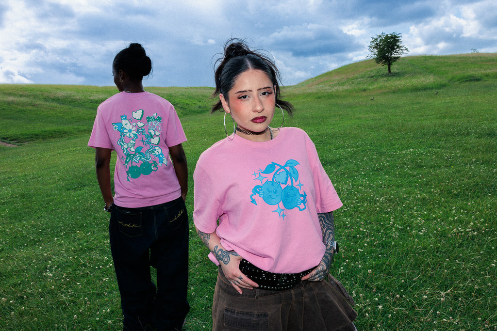 'Cheeky Cherries' Pink T-shirt