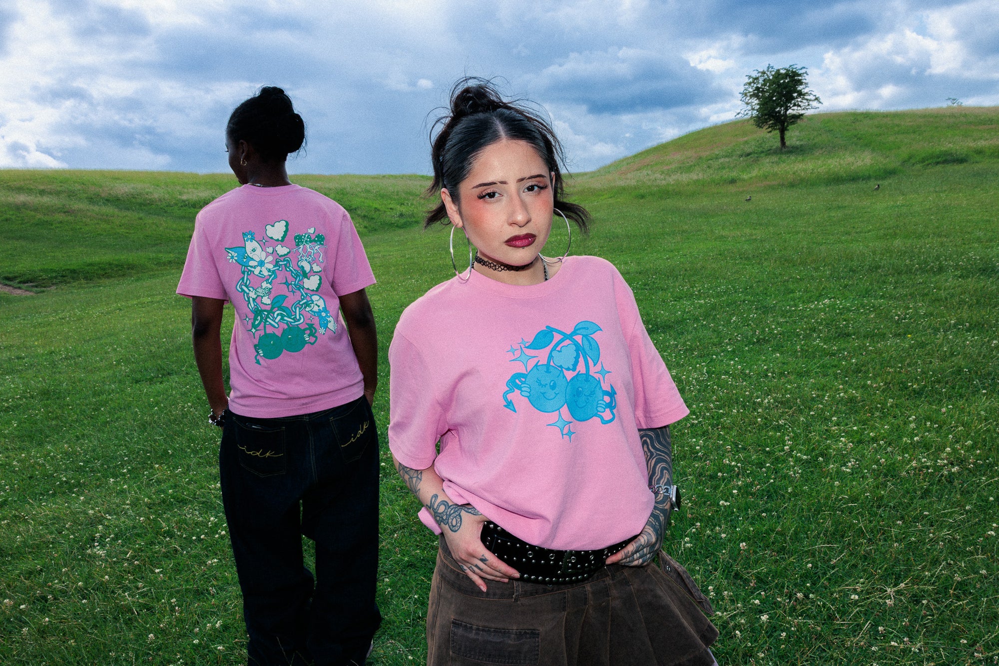 'Cheeky Cherries' Pink T-shirt