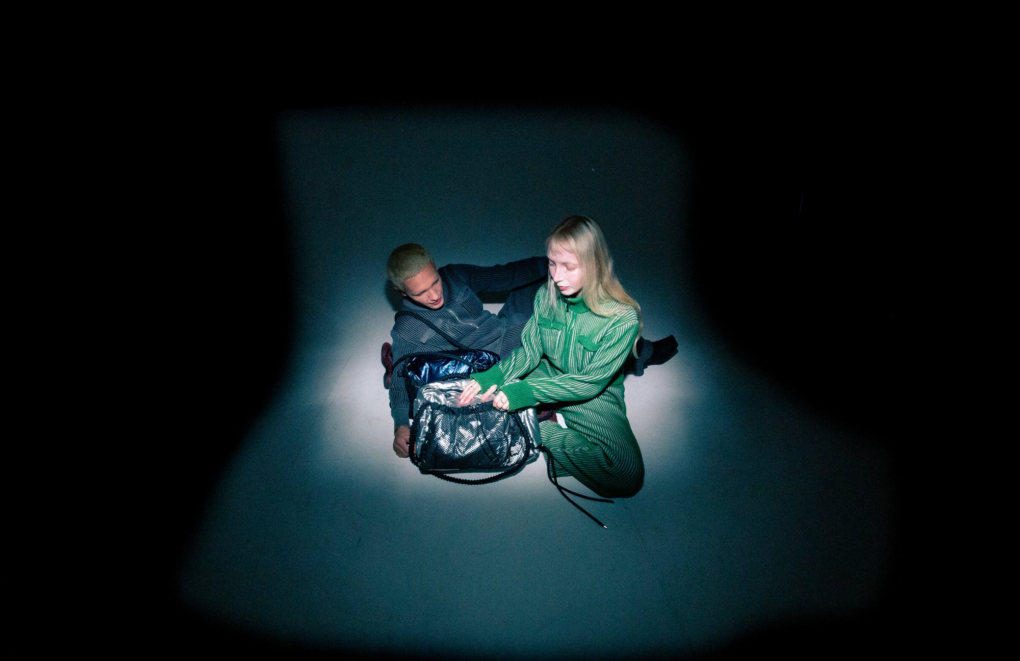 Waterproof Travel Bag Metallic Dark Blue