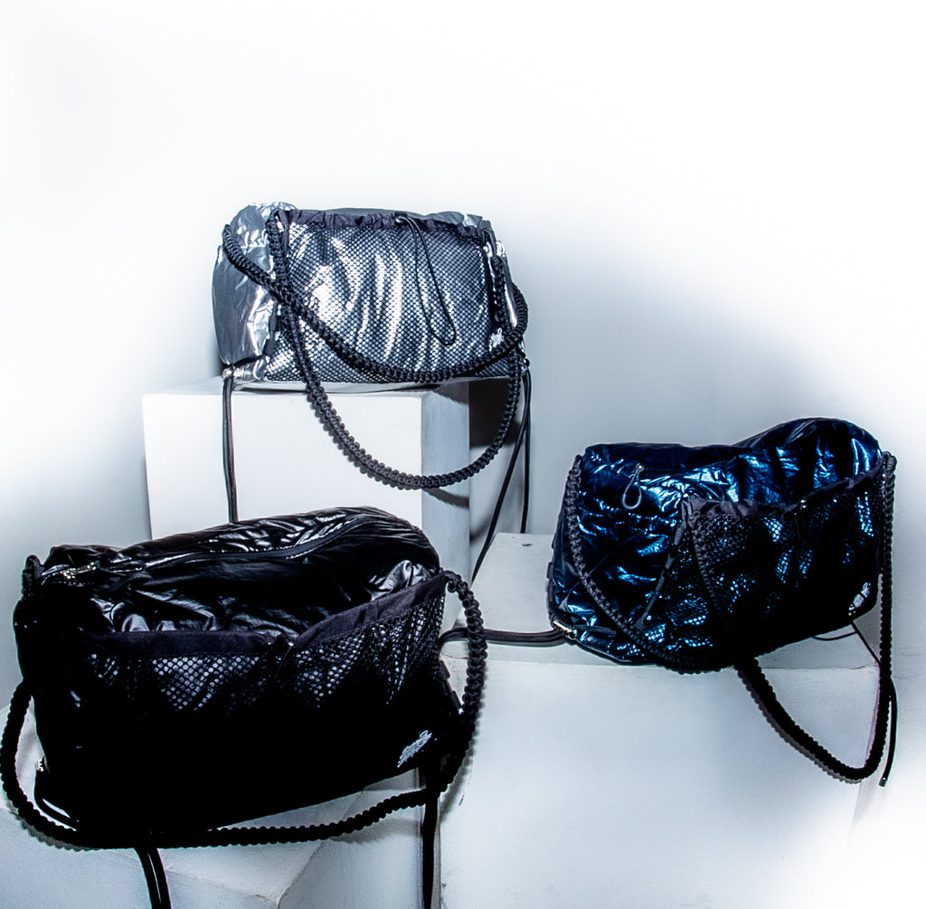 Waterproof Travel Bag Metallic Dark Blue