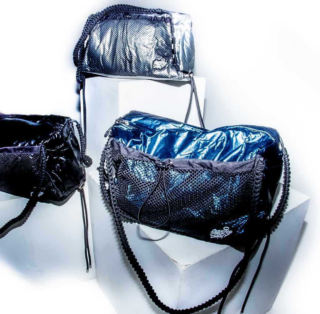 Waterproof Travel Bag Metallic Dark Blue