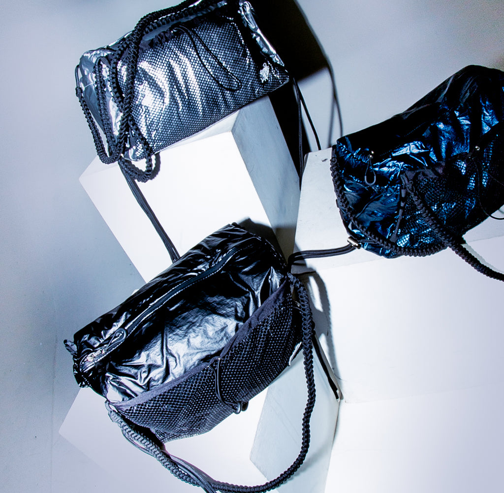 Waterproof Travel Bag Metallic Dark Blue