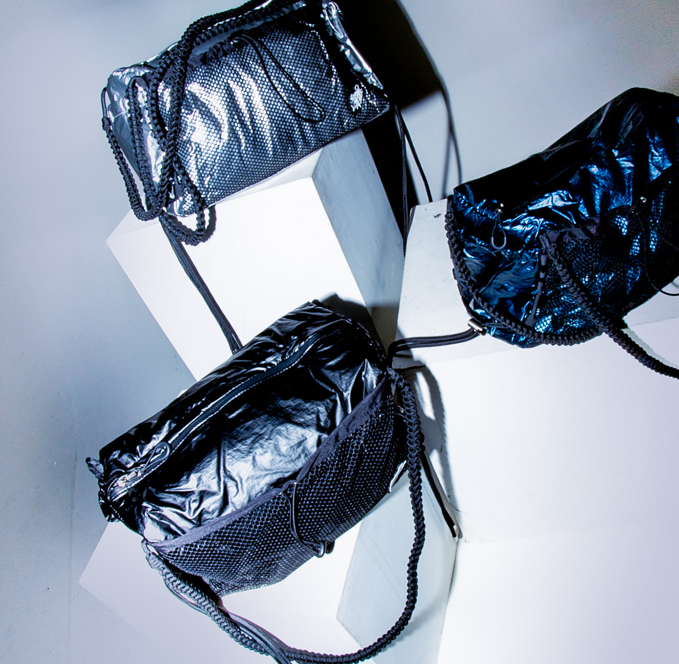 Waterproof Travel Bag Metallic Dark Blue