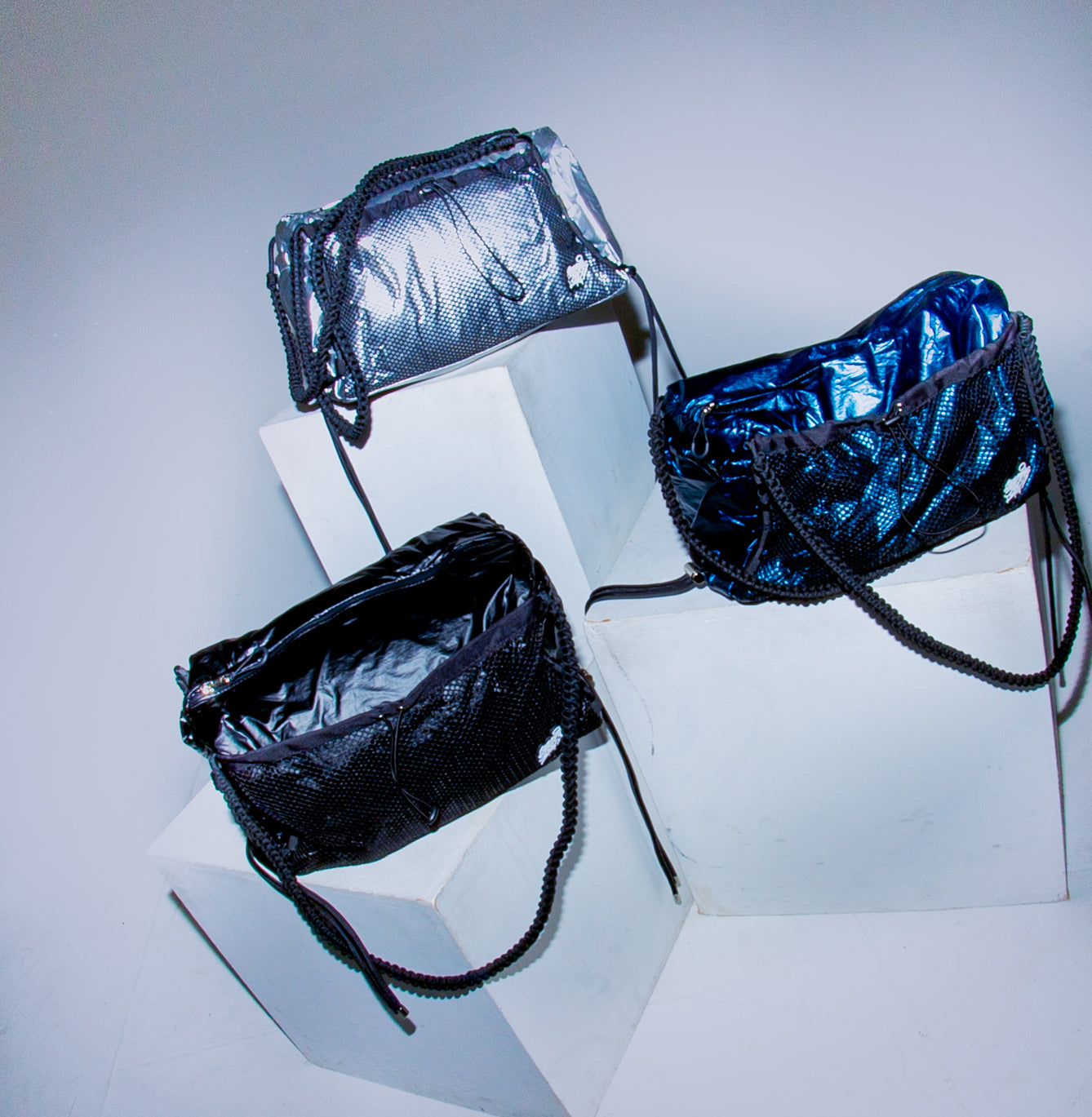 Waterproof Travel Bag Metallic Dark Blue