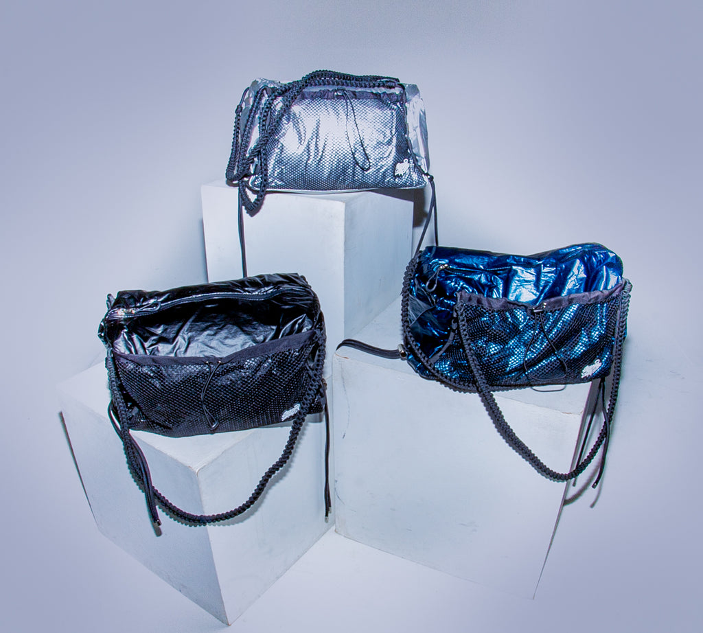 Waterproof Travel Bag Metallic Dark Blue