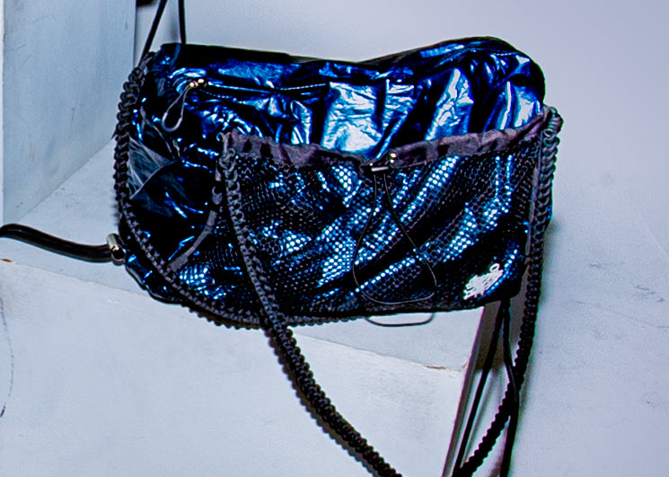 Waterproof Travel Bag Metallic Dark Blue