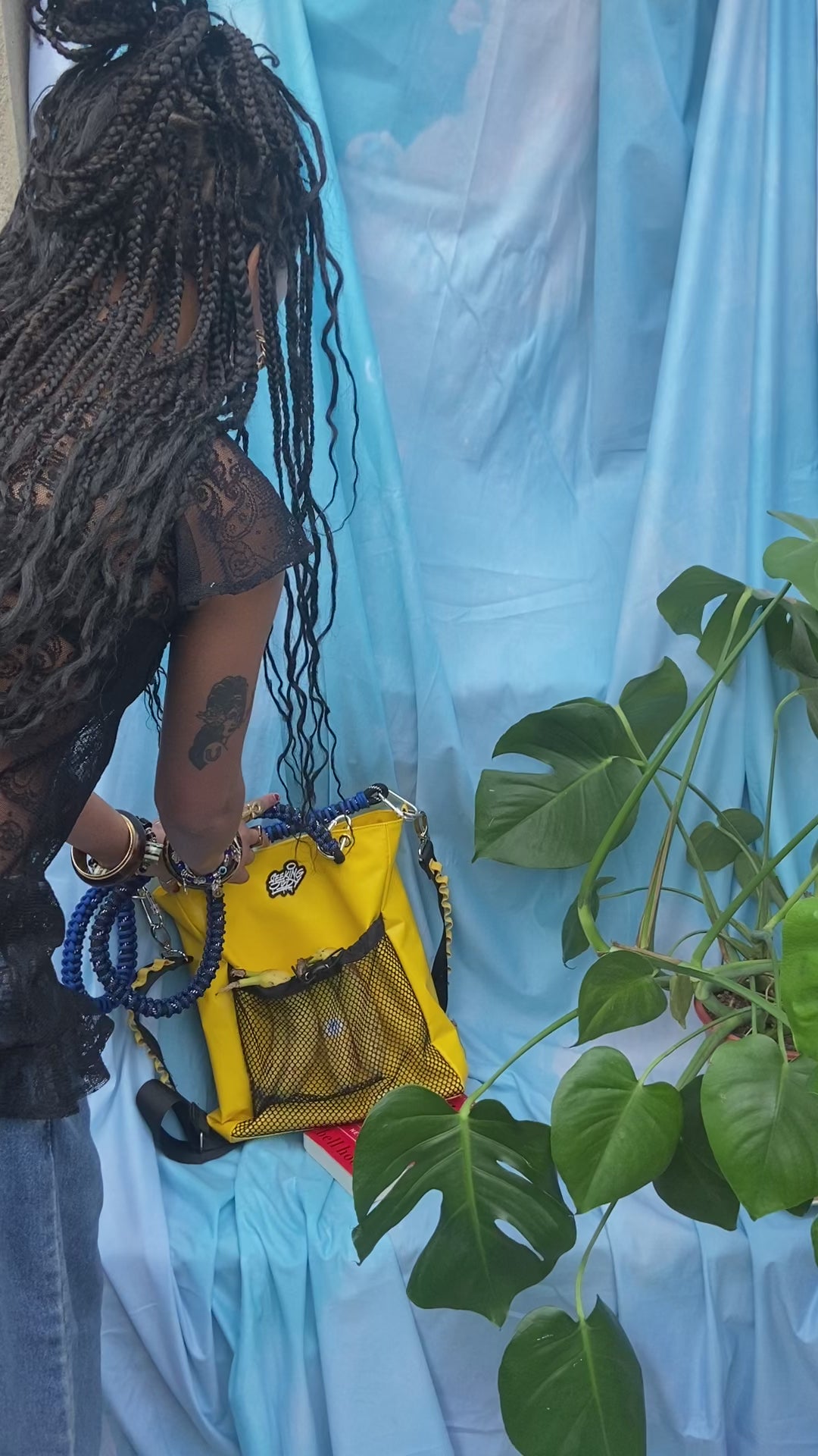 Waterproof tote yellow