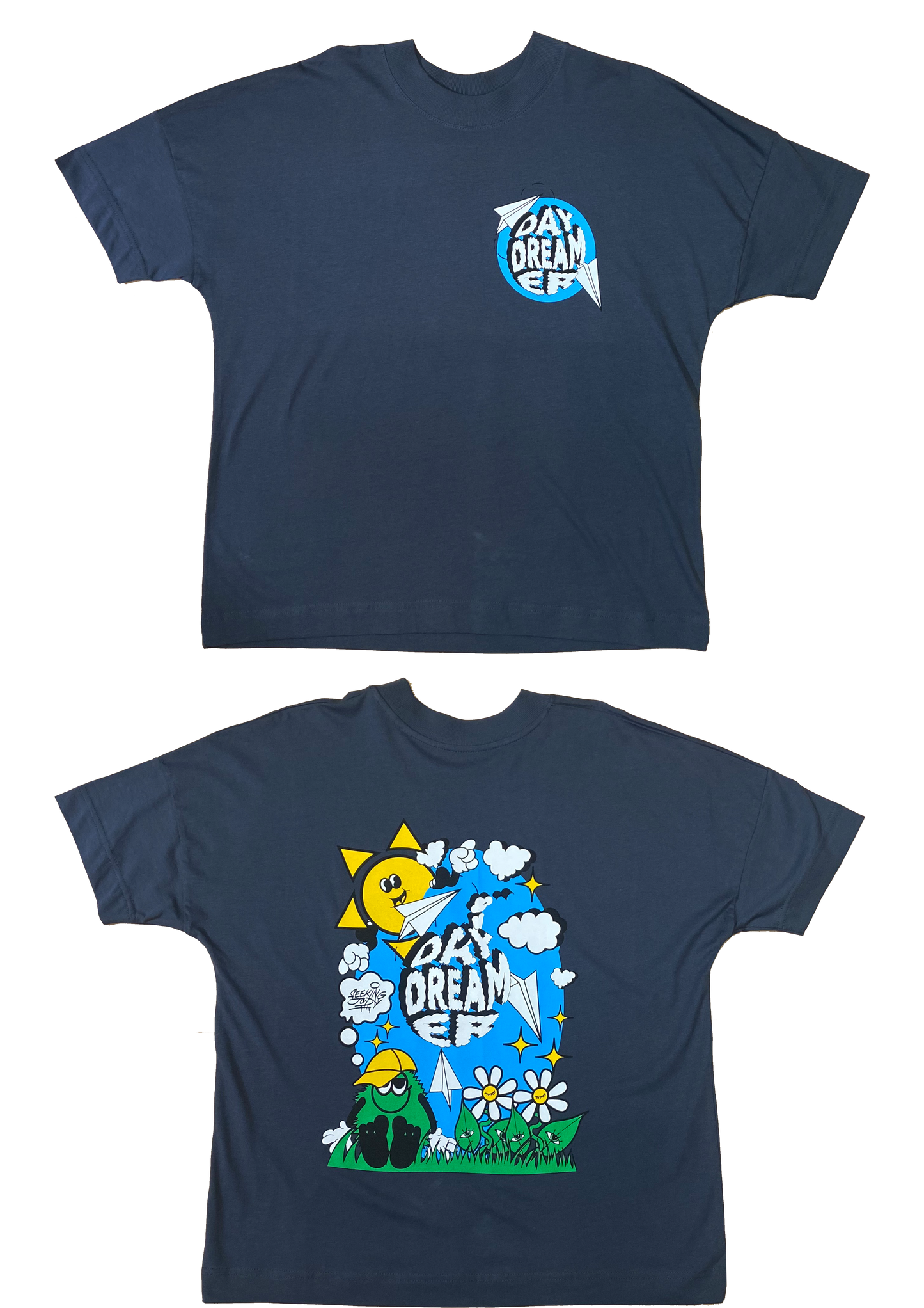 'DayDreamer' Navy Organic T-shirt