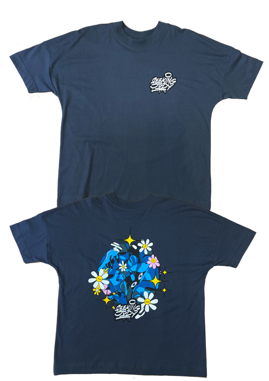 'Night Forest' Navy Organic T-shirt