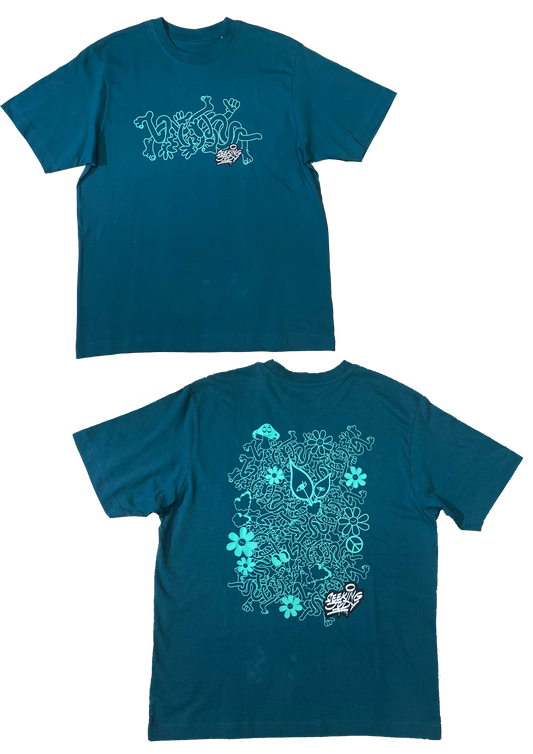 'Jungle Legs' Green Organic T-shirt