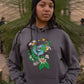 'Dancing World' Charcoal Organic sweatshirt