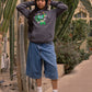 'Dancing World' Charcoal Organic sweatshirt