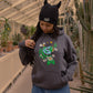 'Dancing World' Charcoal Organic sweatshirt