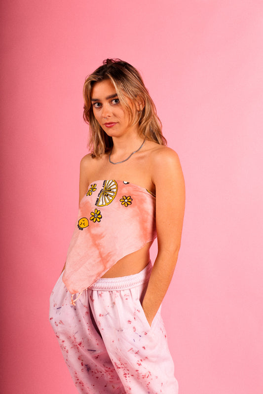 Naturally Dyed Pink Bandana