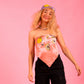 Naturally Dyed Pink Bandana, Top.