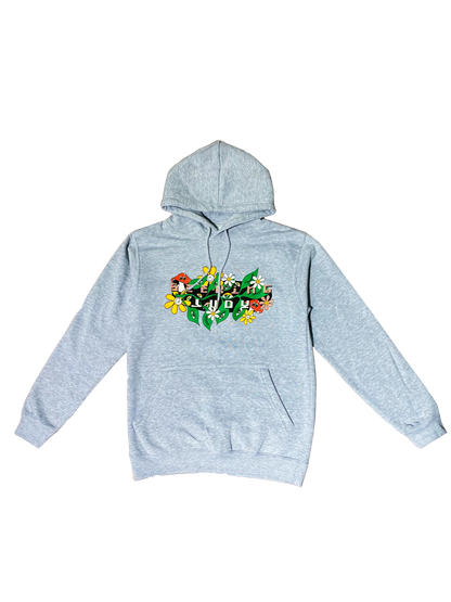 'Eye-vee' Hoodie in Heather Grey