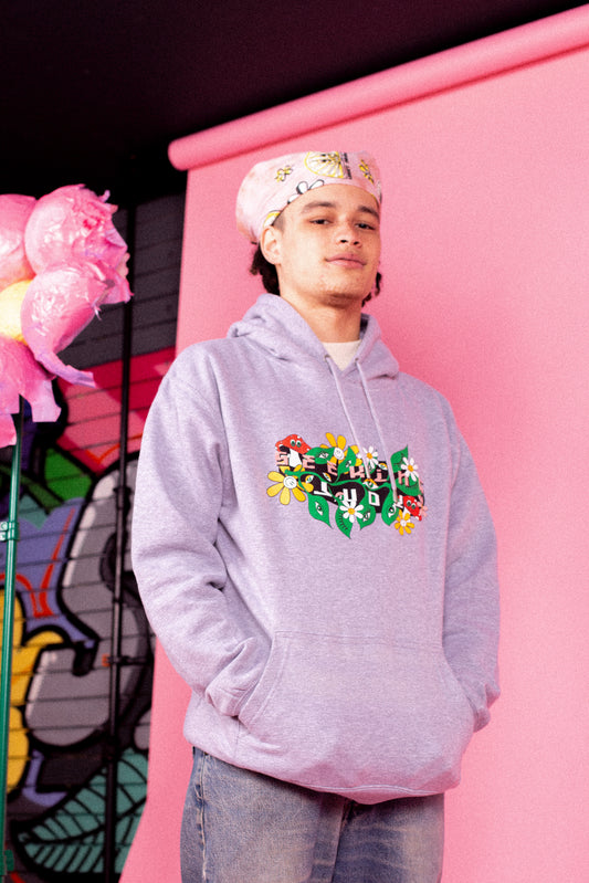 'Eye-vee' Hoodie in Heather Grey
