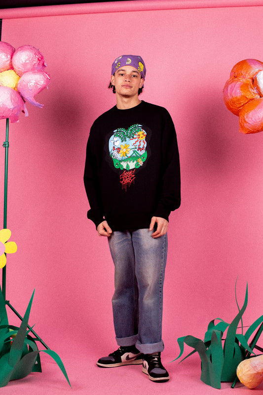 'Paradise' Super Heavy sweatshirt in black